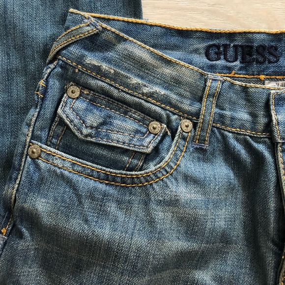 NWT Guess Juniors Falcon Slim Fit Boot Cut Distressed Jeans - Picture 9 of 16